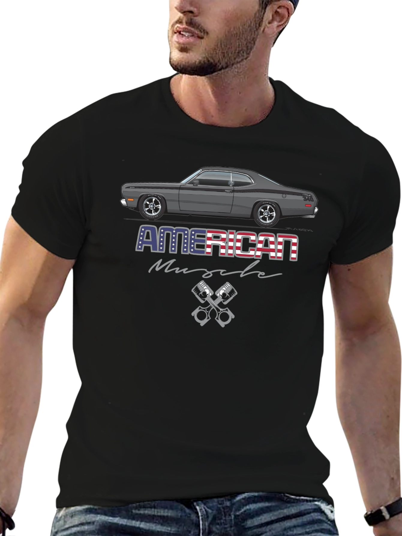 American Muscle Car T-Shirt - Black