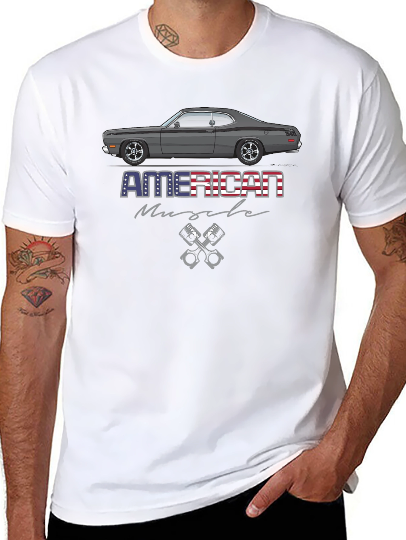 American Muscle Car T-Shirt - Black
