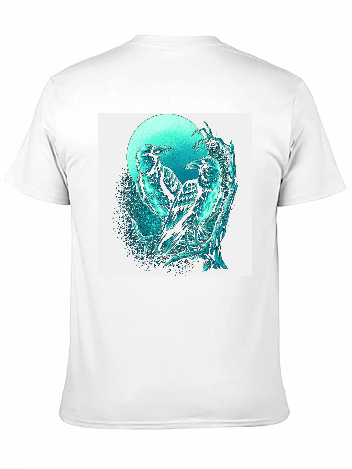 Raven Graphic Tee - Stylish Bird Art T-Shirt