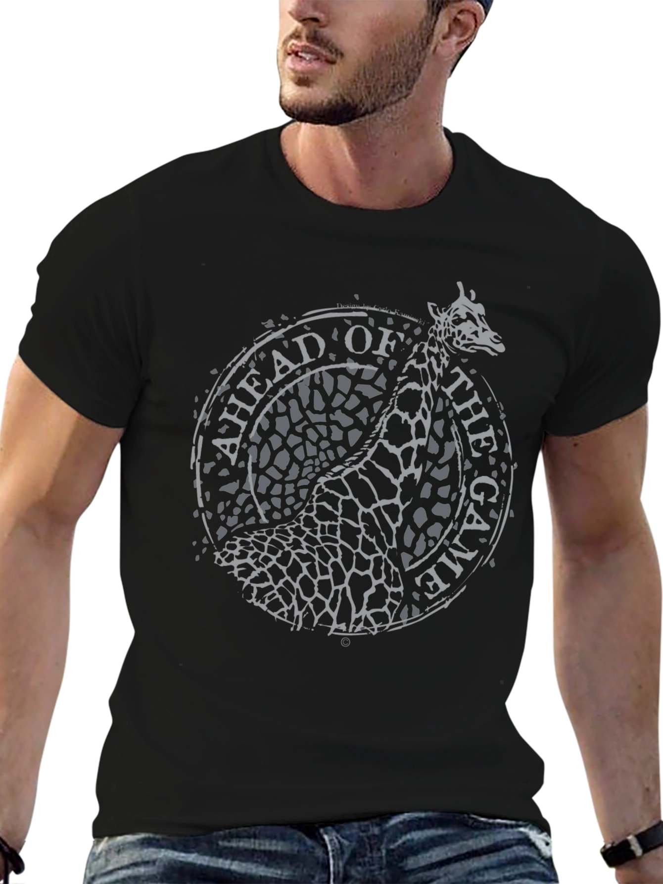 Ahead of the Game Giraffe Graphic T-Shirt
