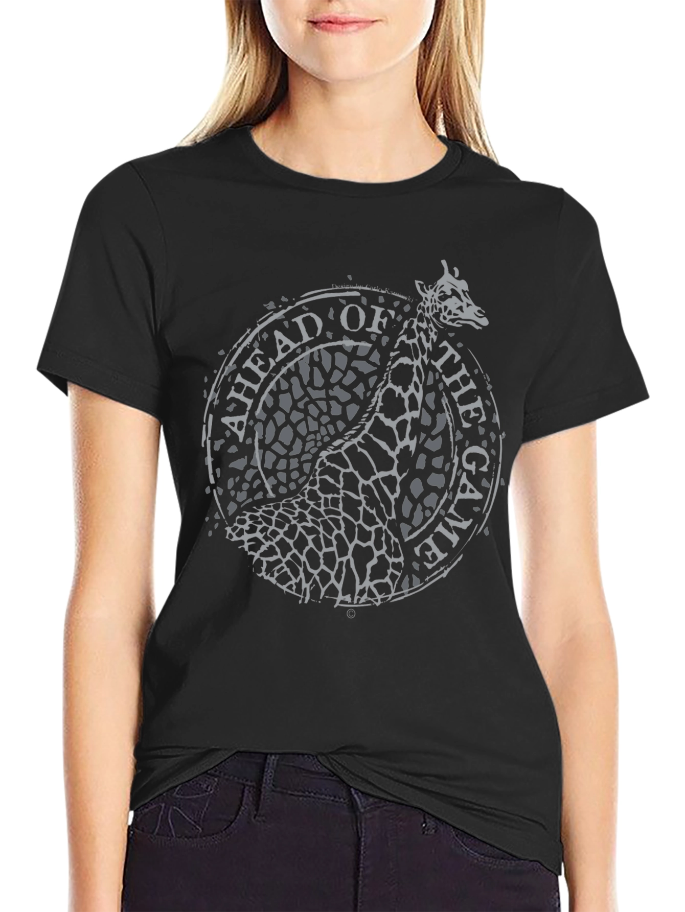 Ahead of the Game Giraffe Graphic T-Shirt