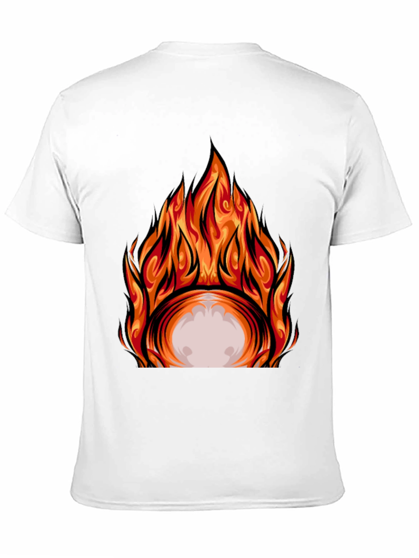 Fiery Graphic Print Black T-Shirt