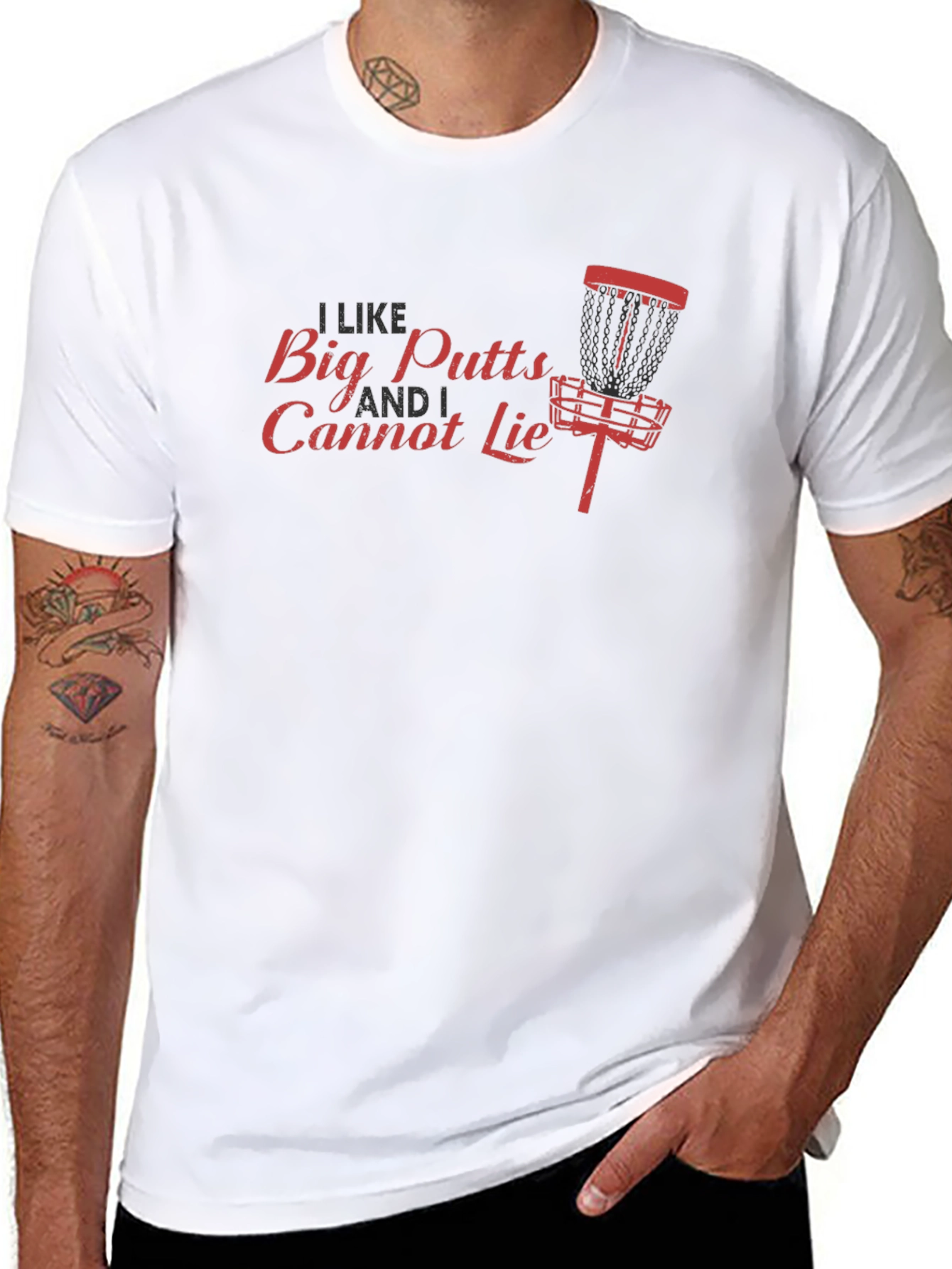 I Like Big Putts Disc Golf Graphic T-Shirt