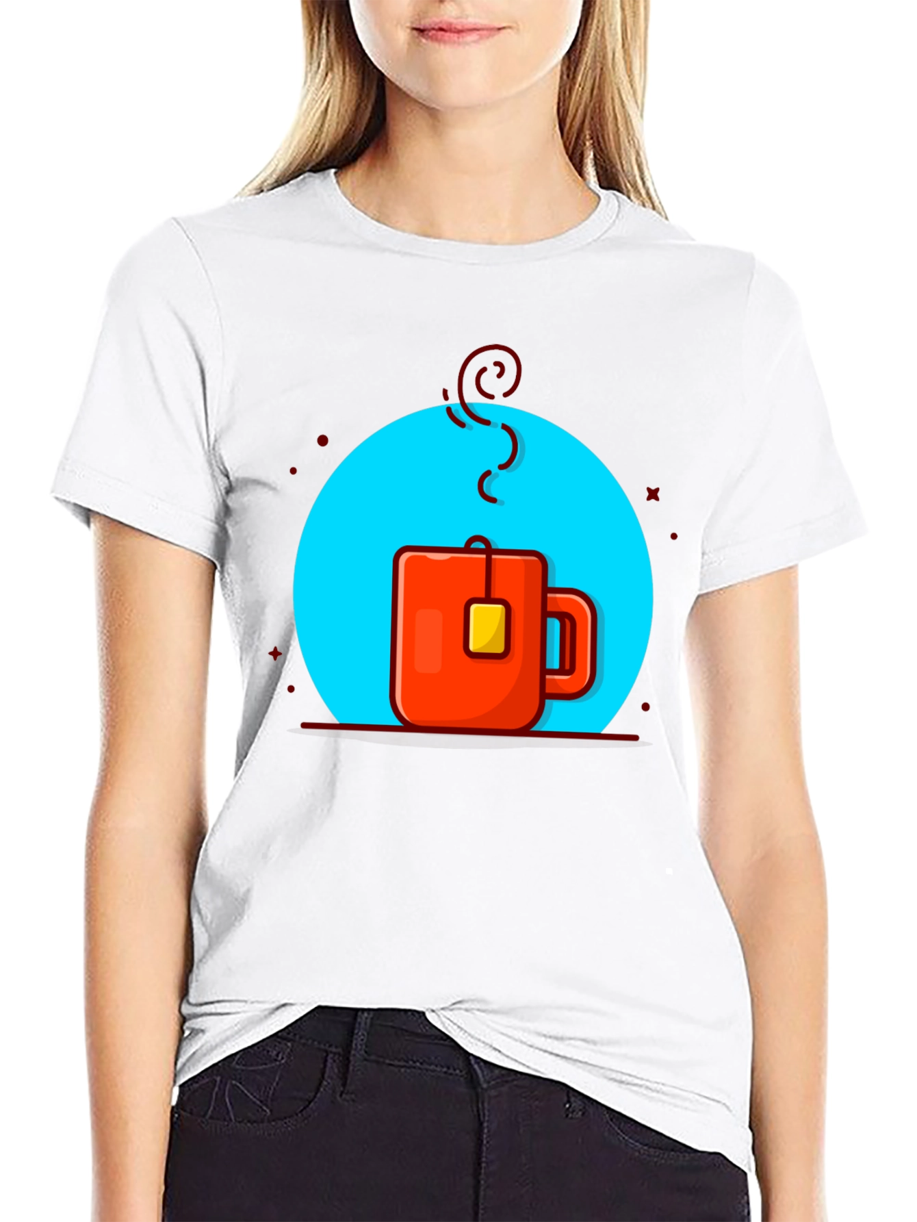 Trendy Tea Cup Graphic T-Shirt
