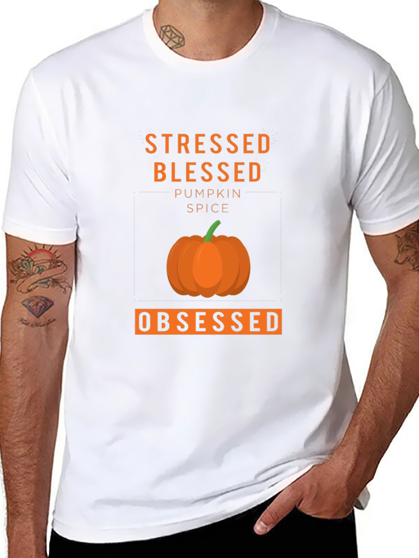 Stressed Blessed Pumpkin Spice Obsessed T-Shirt