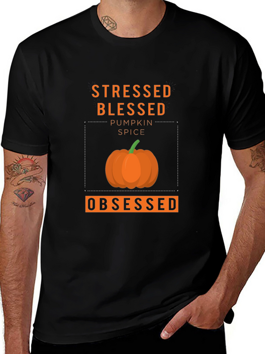 Stressed Blessed Pumpkin Spice Obsessed T-Shirt