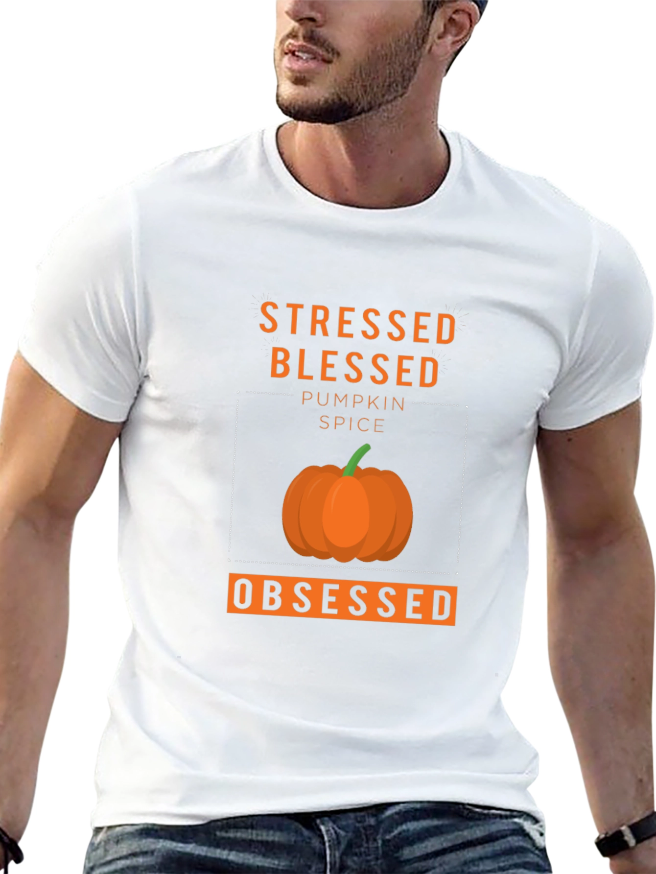 Stressed Blessed Pumpkin Spice Obsessed T-Shirt