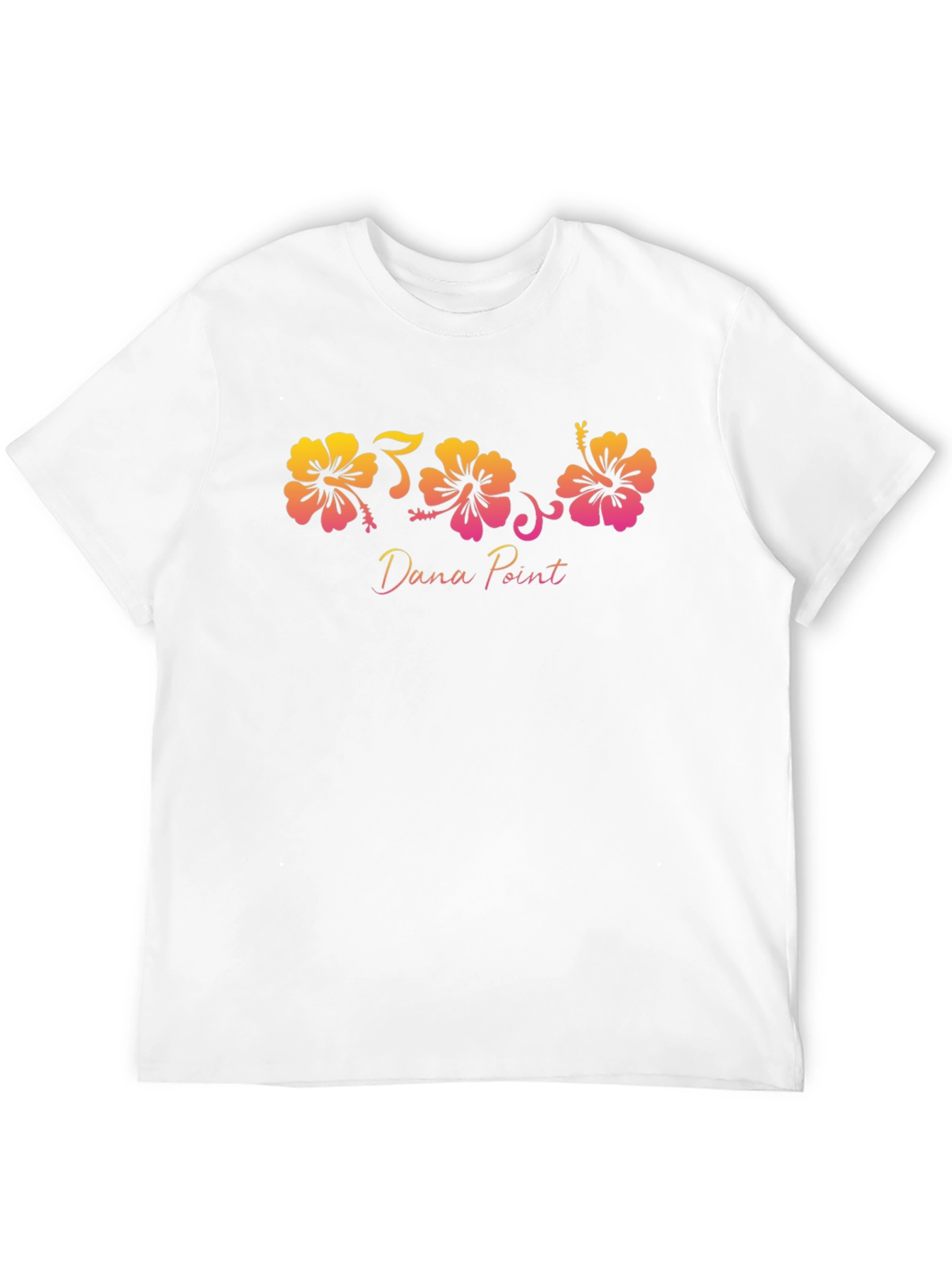 Dana Point Hibiscus Flower Graphic T-Shirt