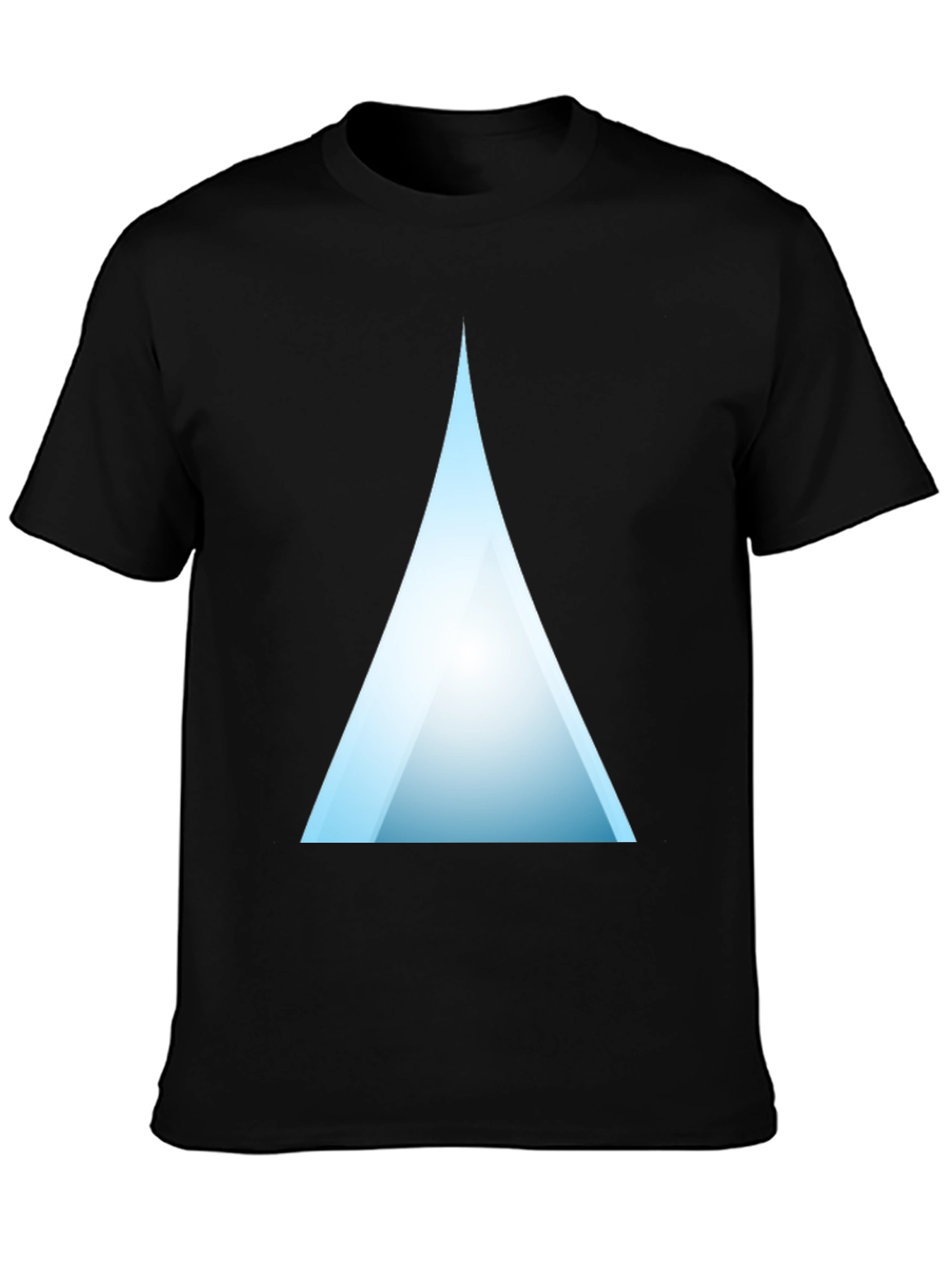 Modern Triangle Graphic T-Shirt - Black