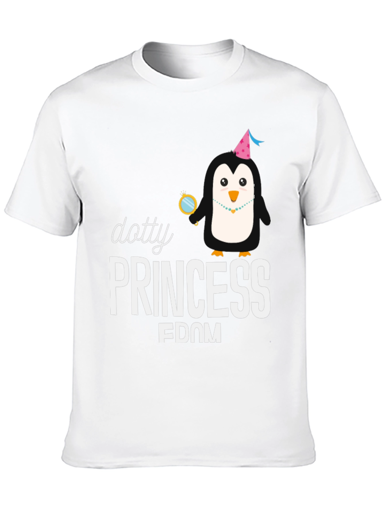Dotty Princess Penguin T-Shirt - Black