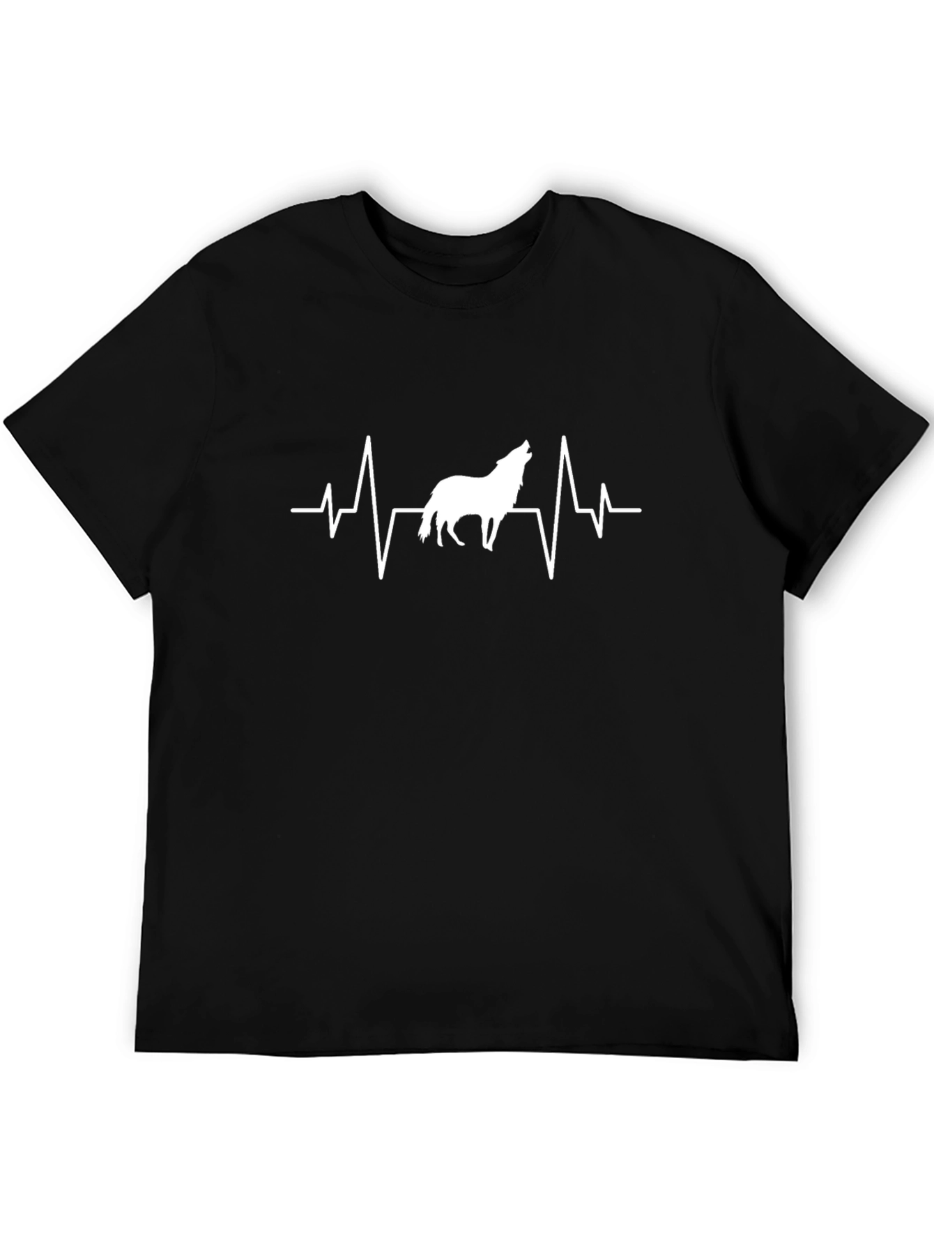 Wolf Heartbeat T-Shirt - Black