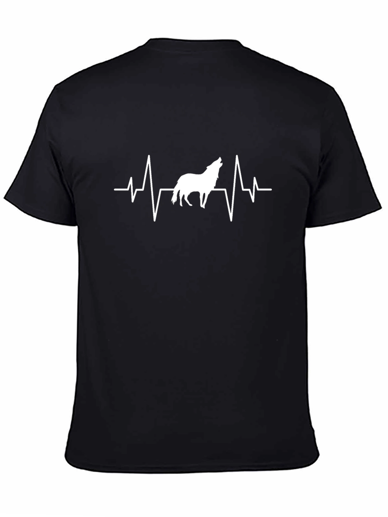 Wolf Heartbeat T-Shirt - Black