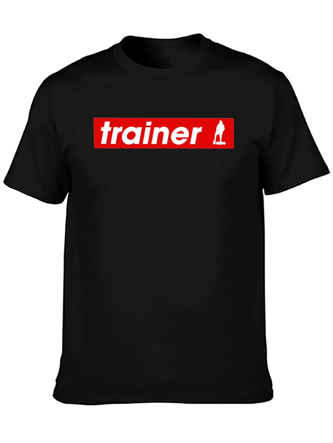 Trainer Graphic Tee - Black Cotton T-Shirt