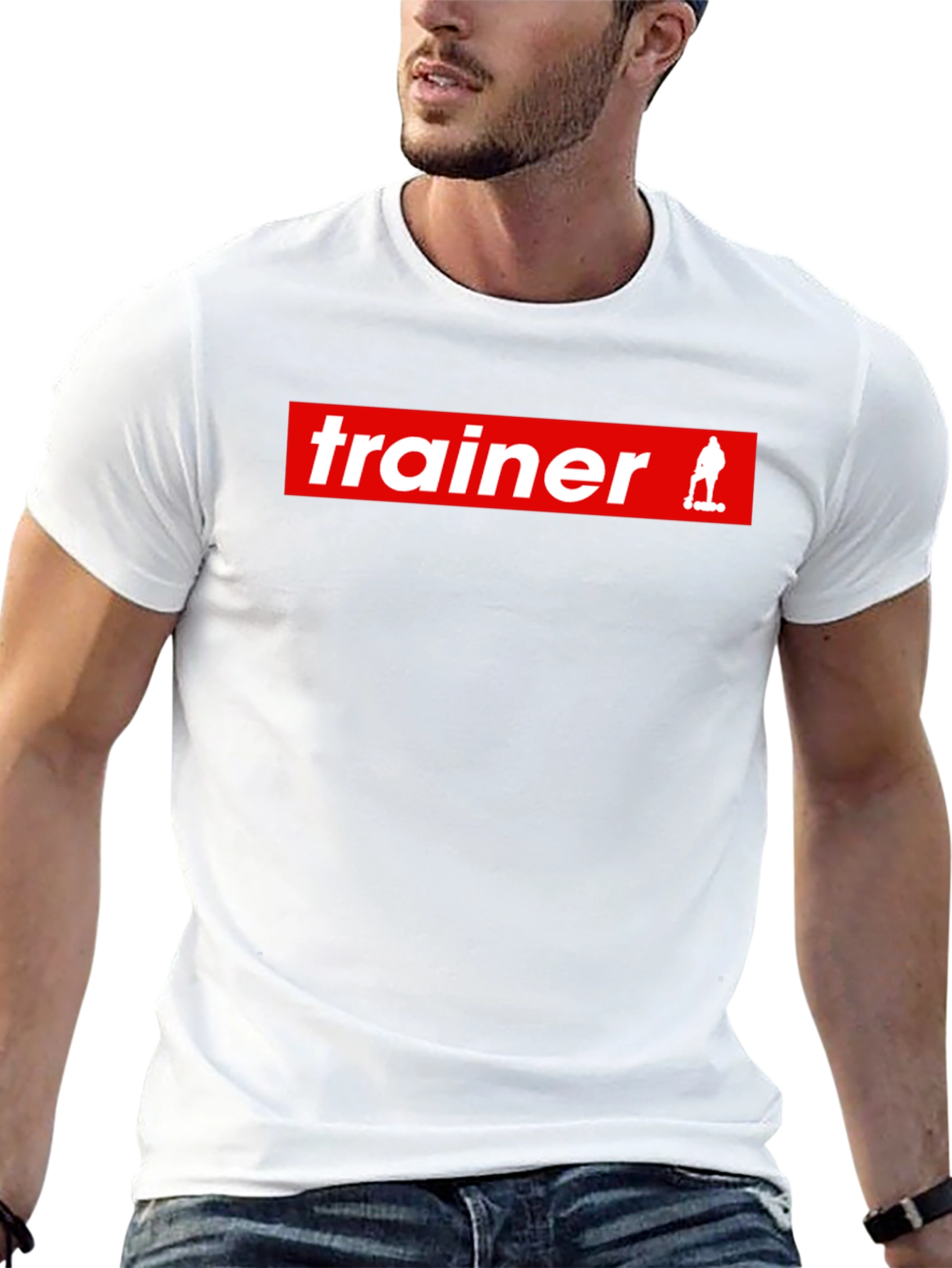 Trainer Graphic Tee - Black Cotton T-Shirt