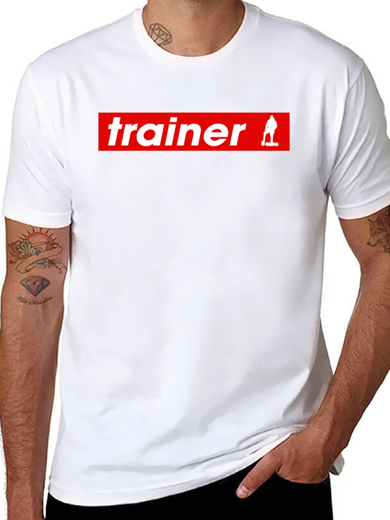 Trainer Graphic Tee - Black Cotton T-Shirt