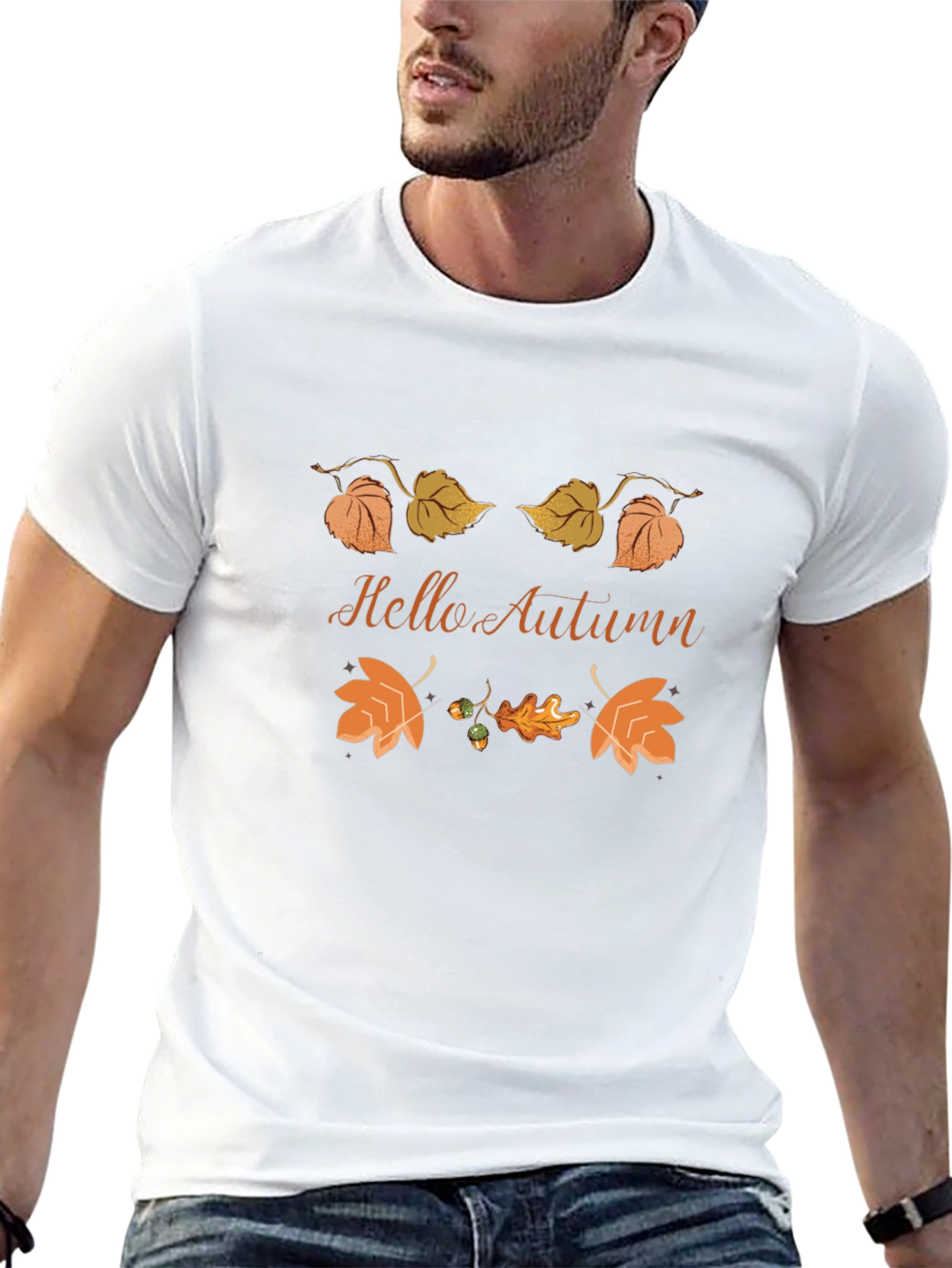 Hello Autumn Graphic Tee - Fall Season T-Shirt