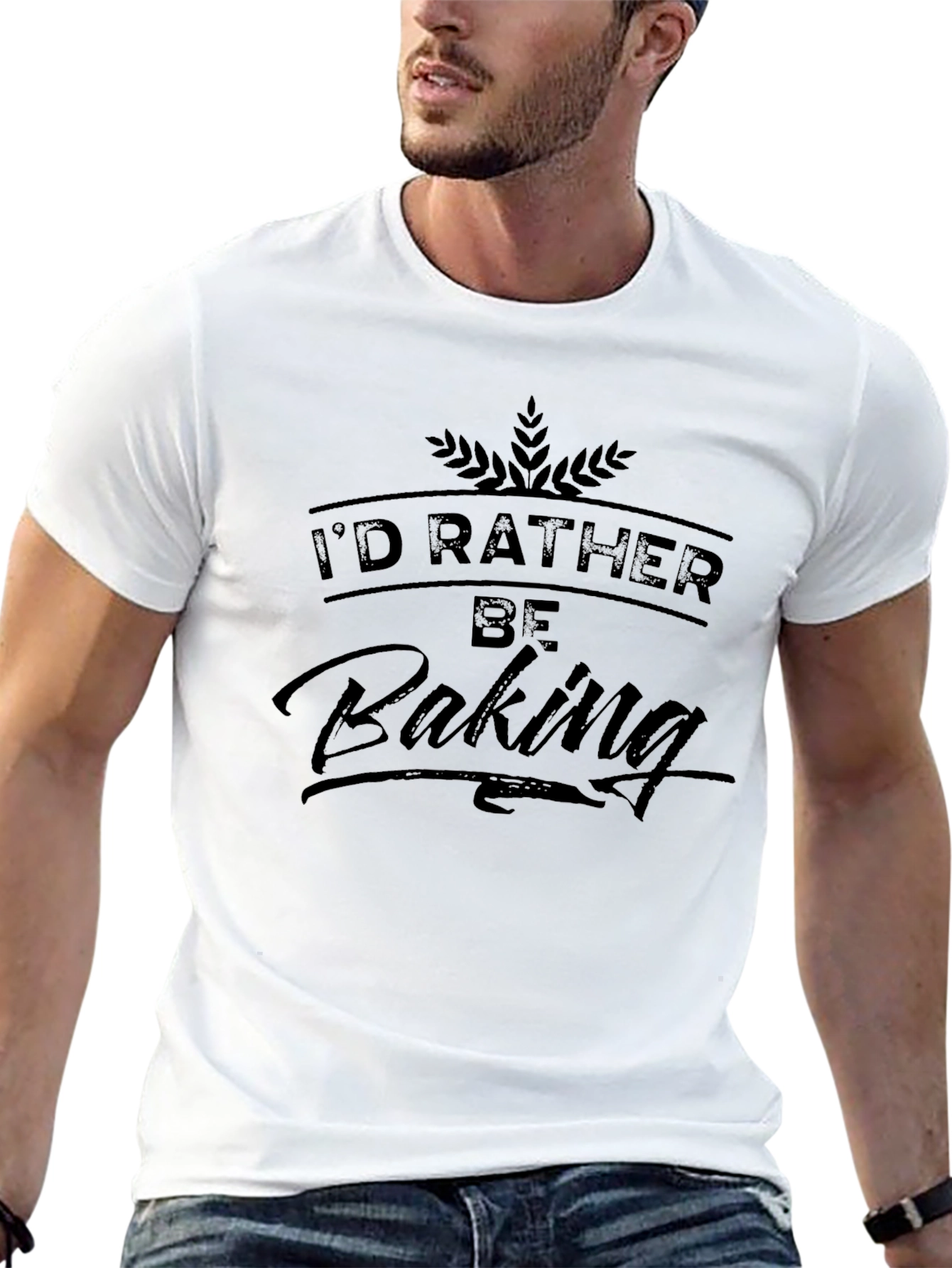Id Rather Be Baking T-Shirt - Cotton Blend