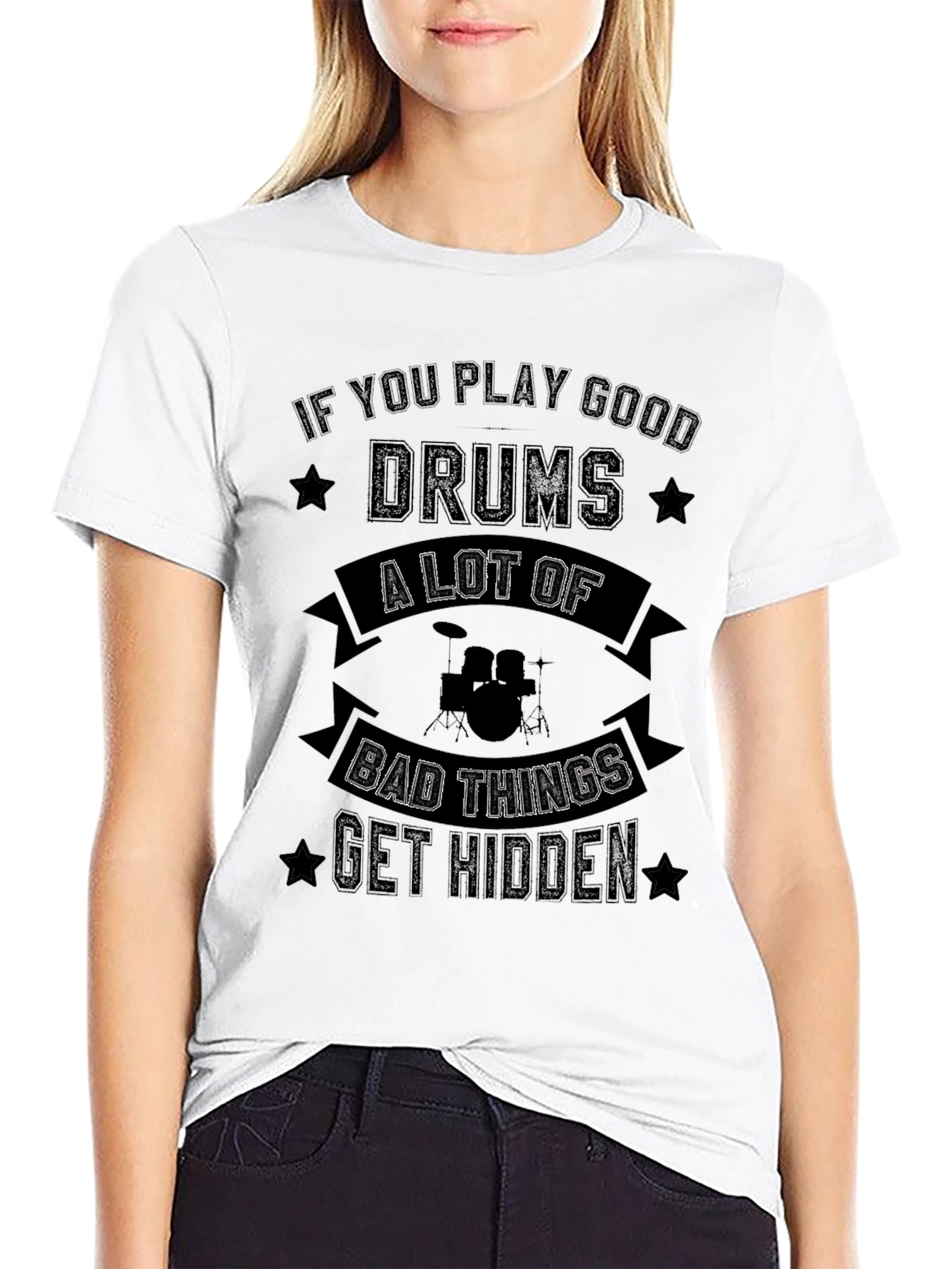 Drummer Graphic Tee: If You Play Good Drums T-Shirt