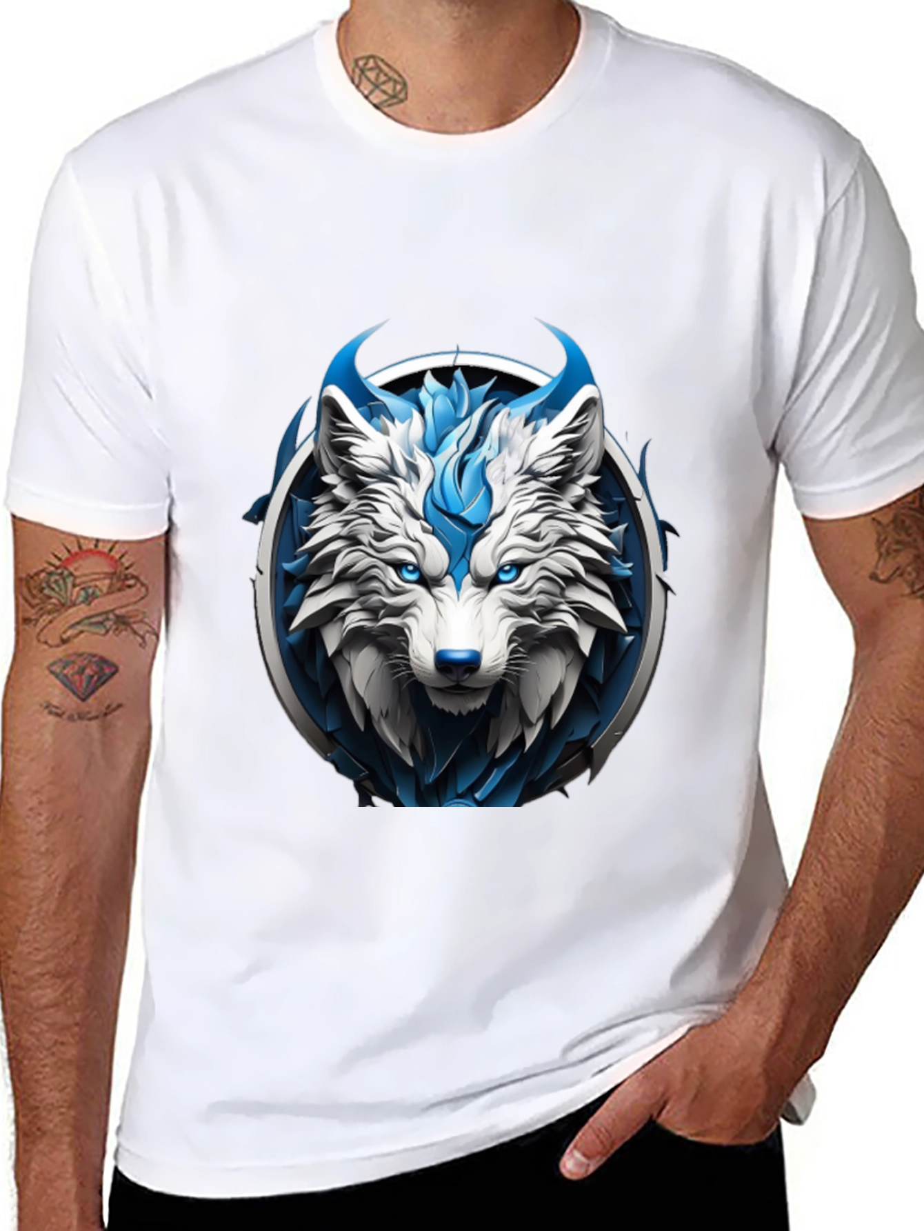 Arctic Wolf Graphic Tee - Stylish Menswear