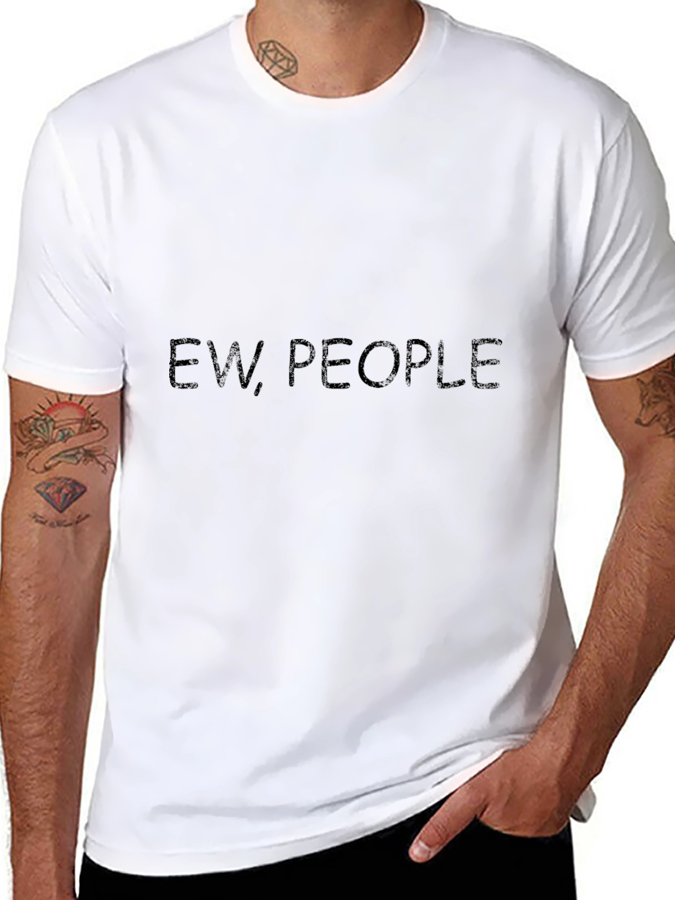 Ew People Black Graphic Tee Shirt
