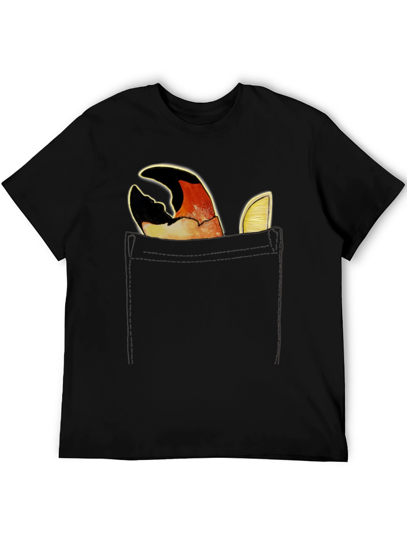 Crab Claw Pocket Tee - Novelty Graphic T-Shirt