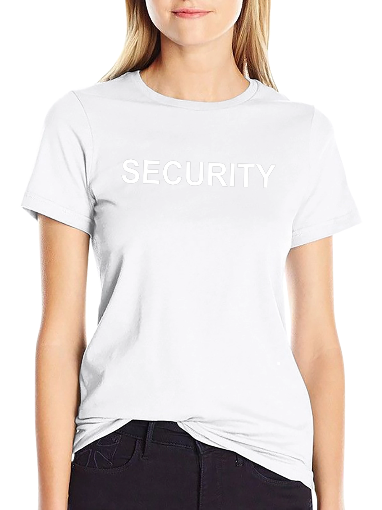 Security T-Shirt - Black Crew Neck Tee