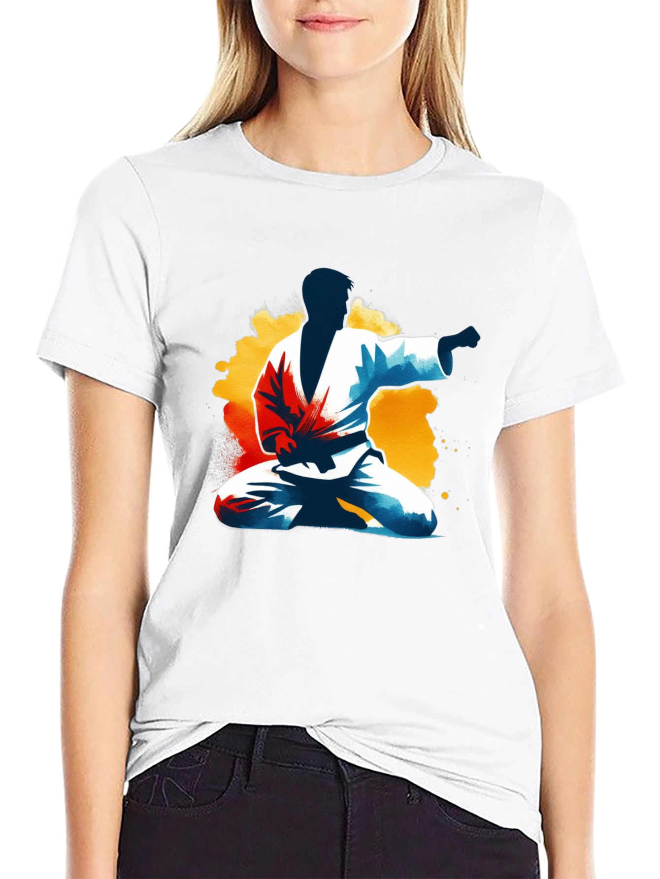 Karate Graphic Print T-Shirt