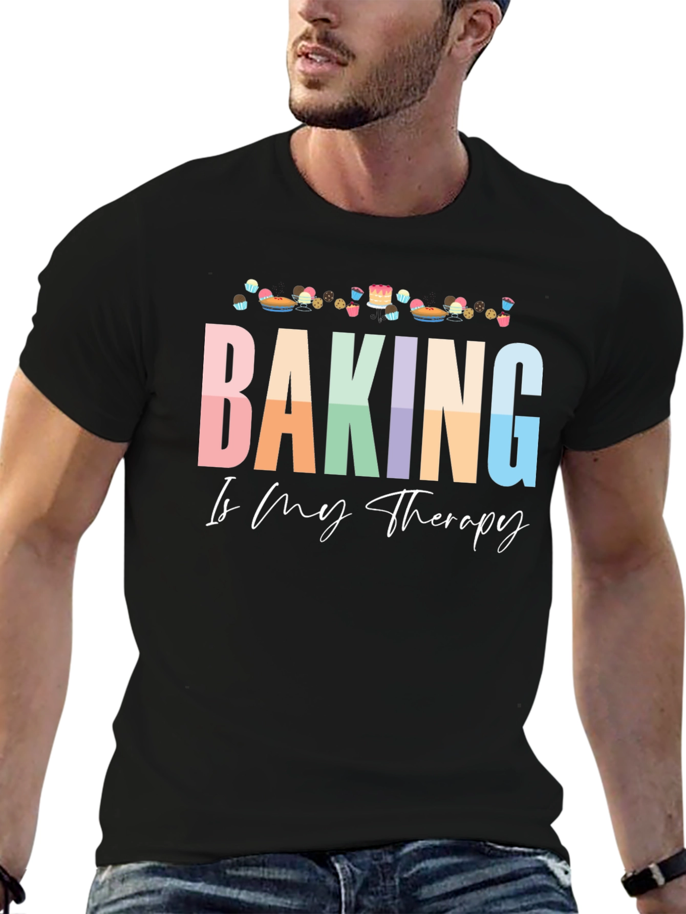 Baking is My Therapy Graphic Tee