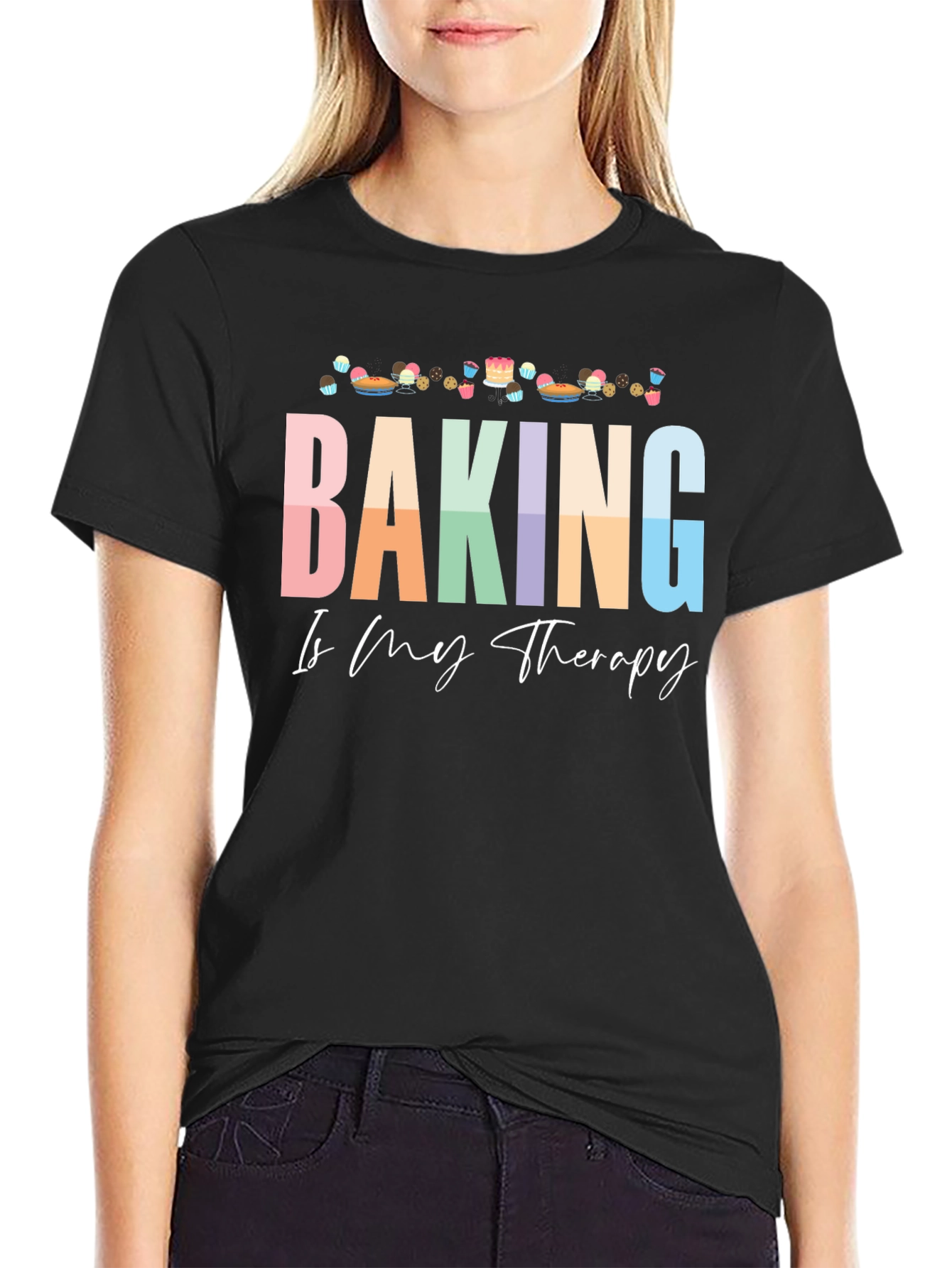 Baking is My Therapy Graphic Tee
