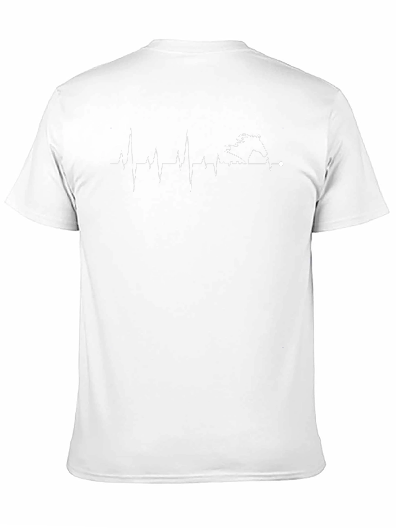 Horse Lover Heartbeat T-Shirt - Black