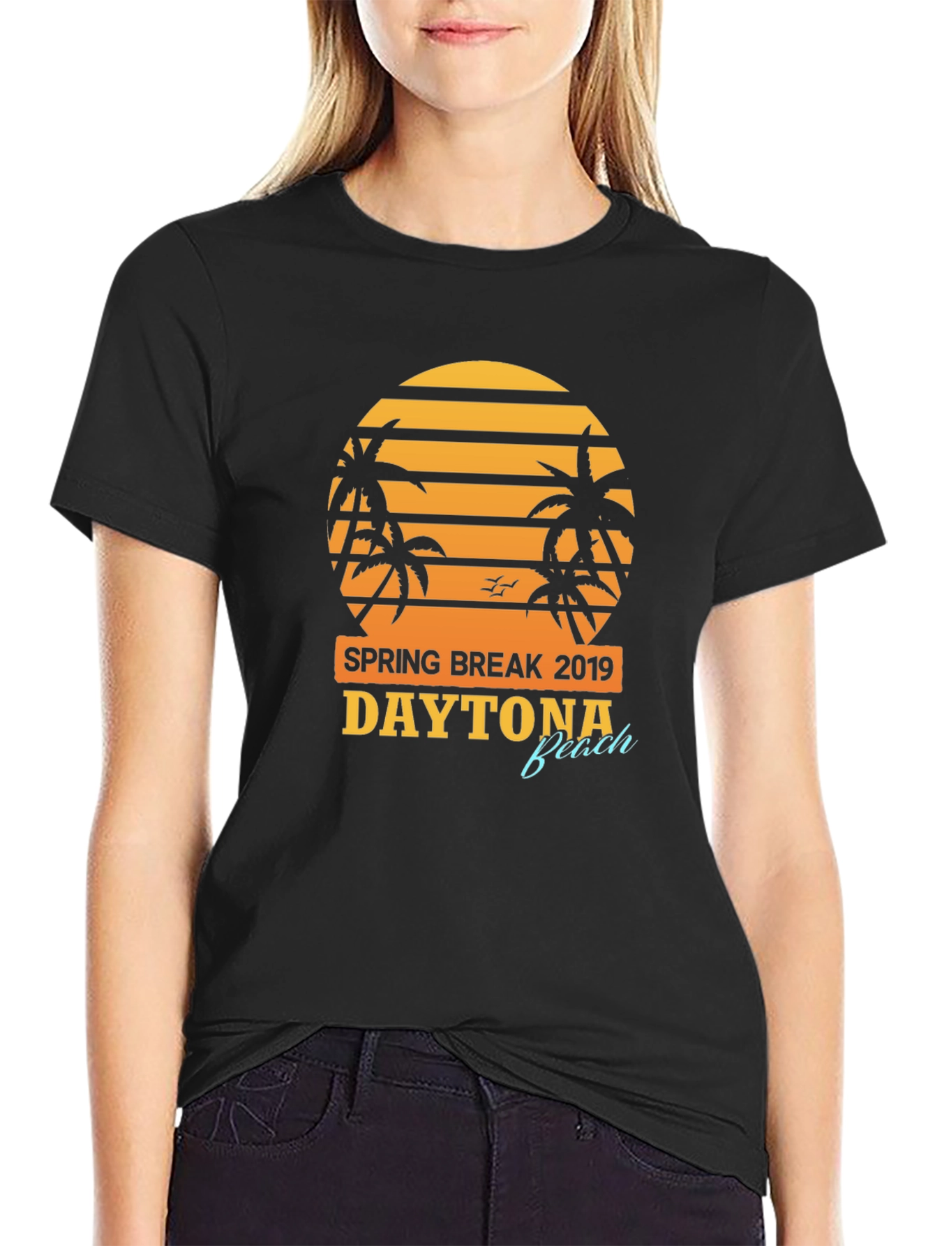 Spring Break 2019 Daytona Beach Black T-Shirt