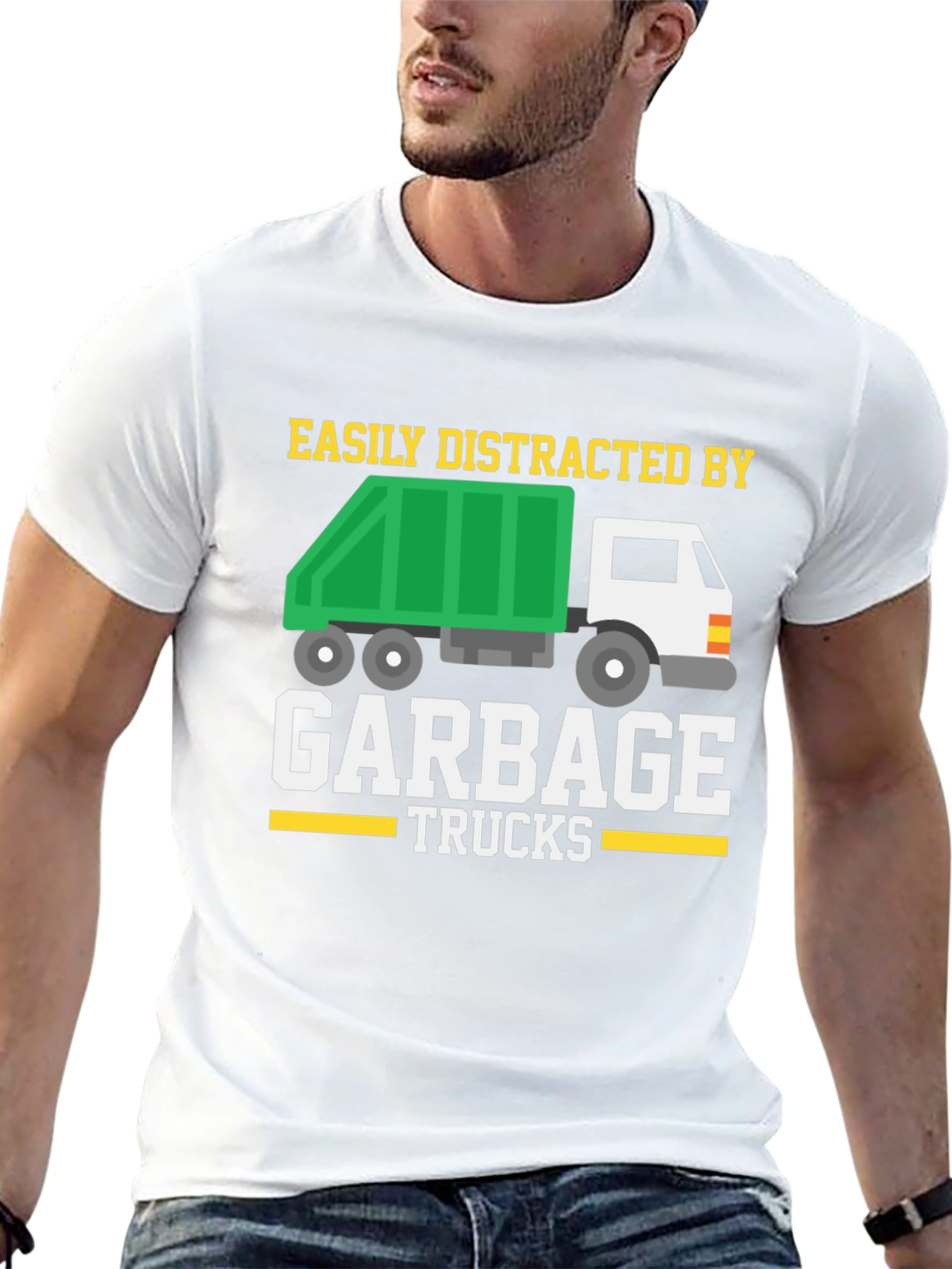 Easily Distracted By Garbage Trucks Graphic Tee