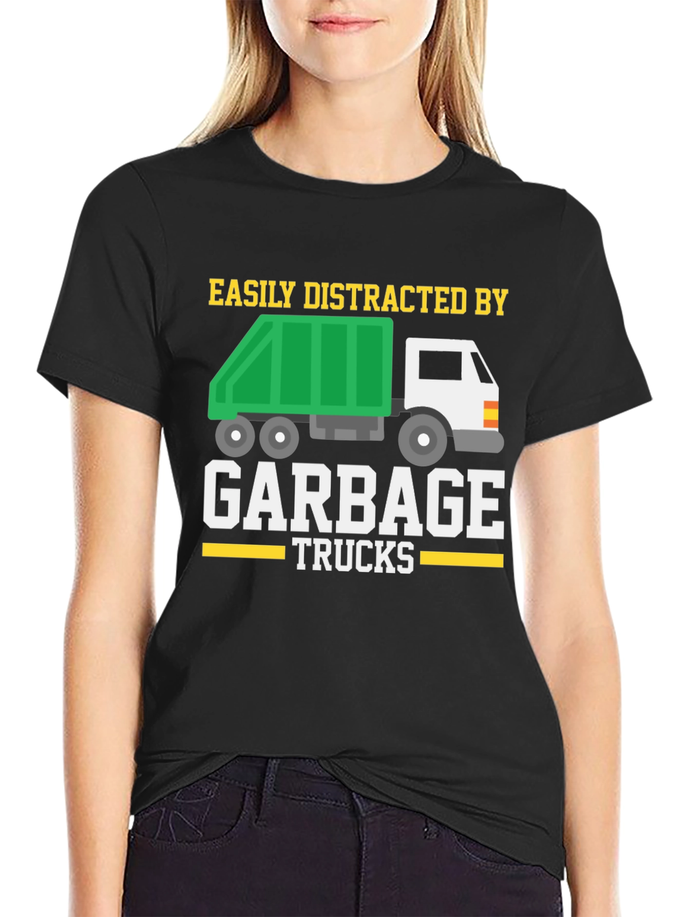 Easily Distracted By Garbage Trucks Graphic Tee