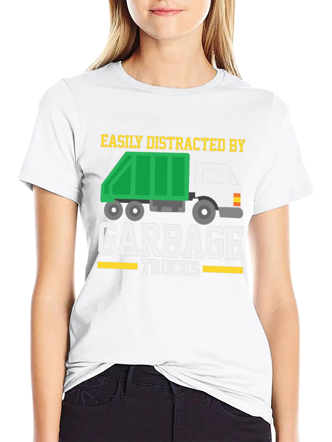 Easily Distracted By Garbage Trucks Graphic Tee