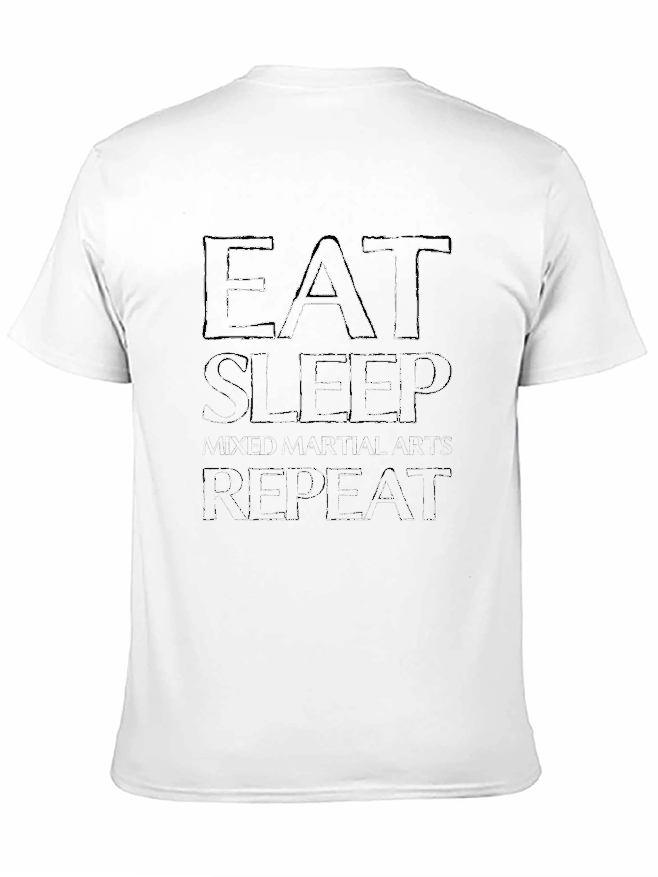 Eat Sleep MMA Repeat Black Graphic Tee
