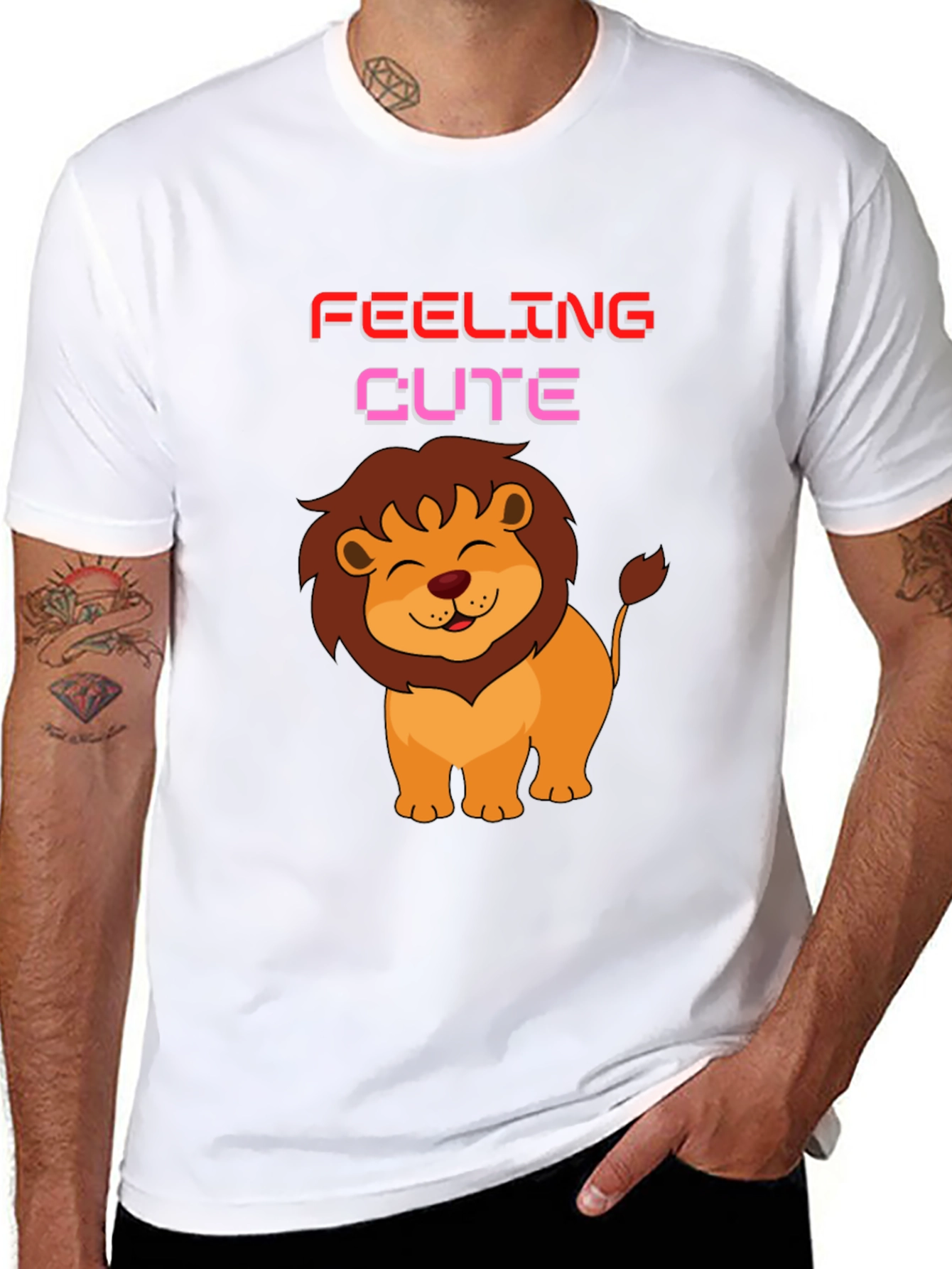 Feeling Cute Lion Graphic T-Shirt