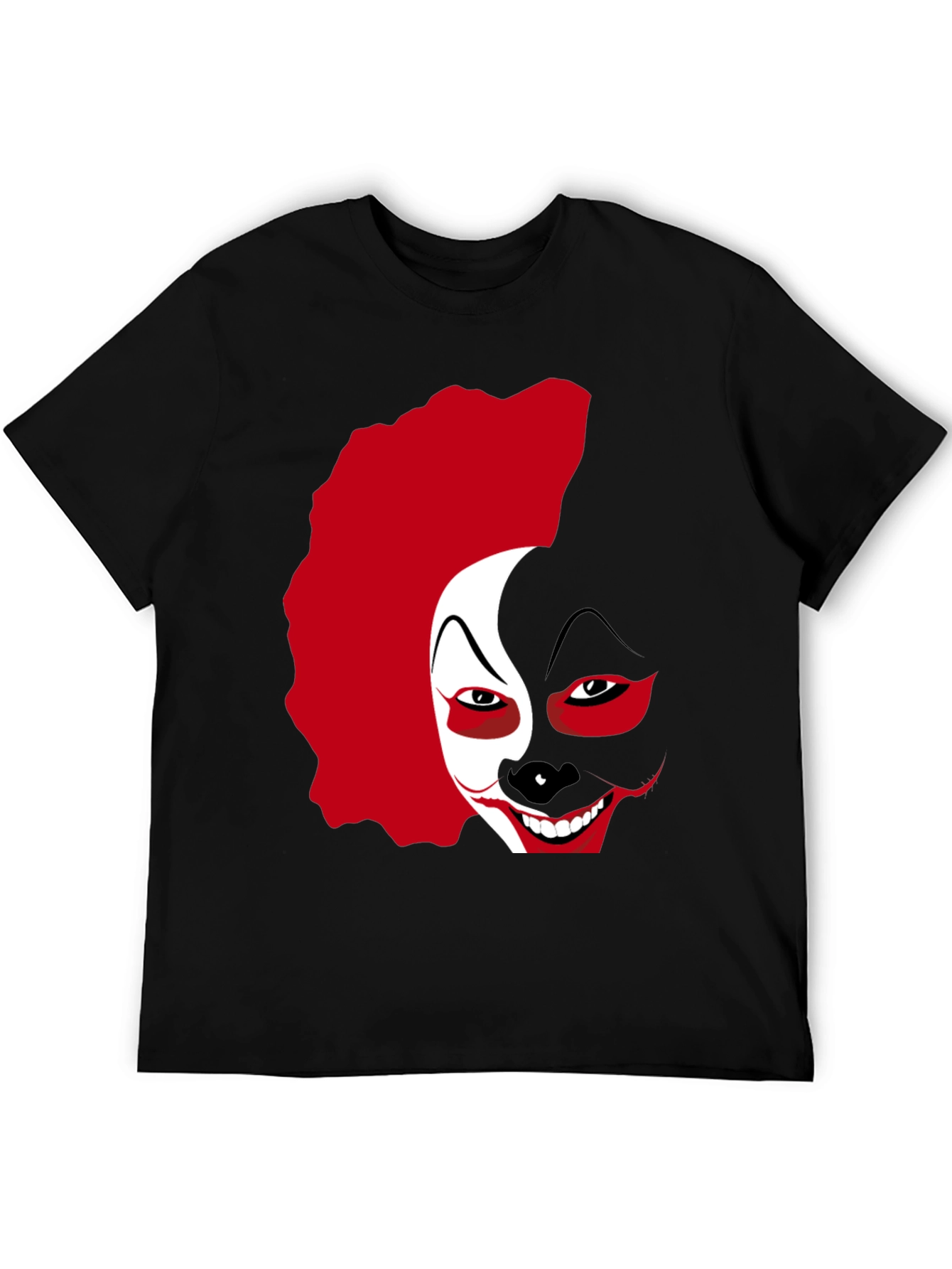 Clown Face Graphic T-Shirt - Black