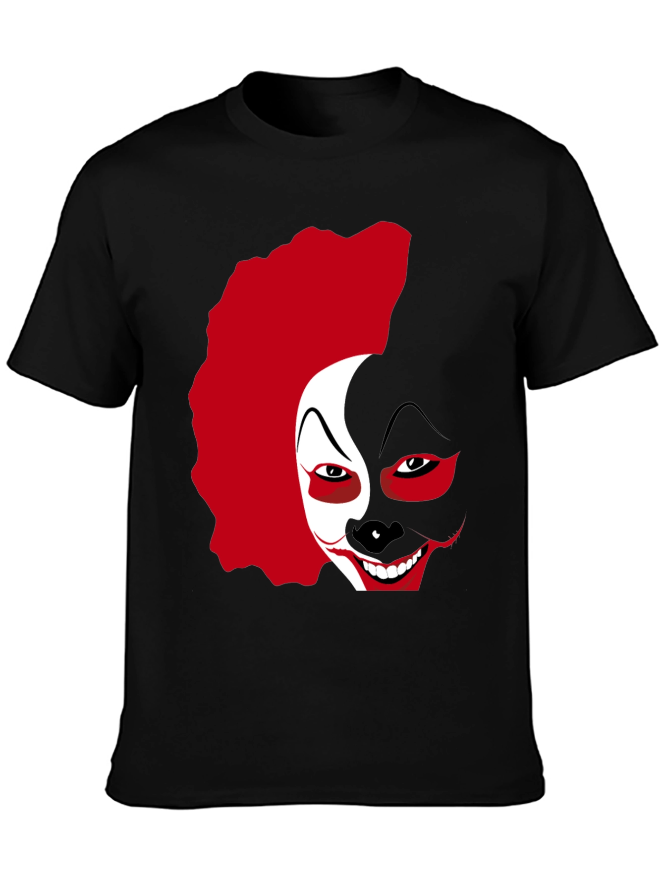 Clown Face Graphic T-Shirt - Black