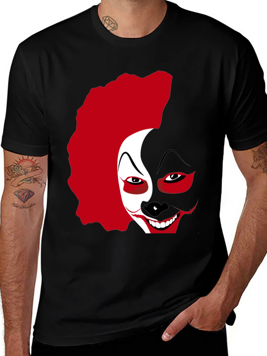 Clown Face Graphic T-Shirt - Black