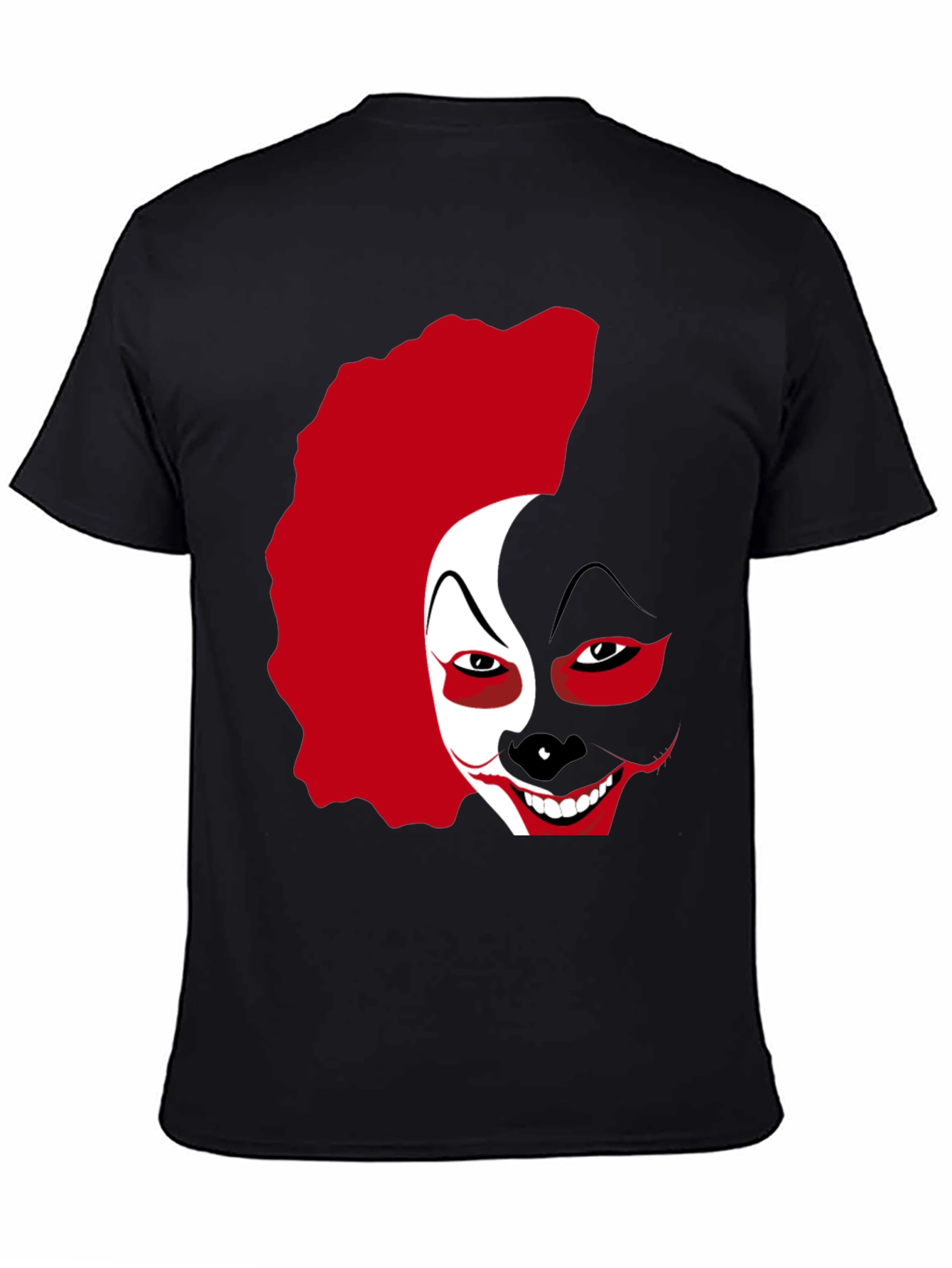 Clown Face Graphic T-Shirt - Black