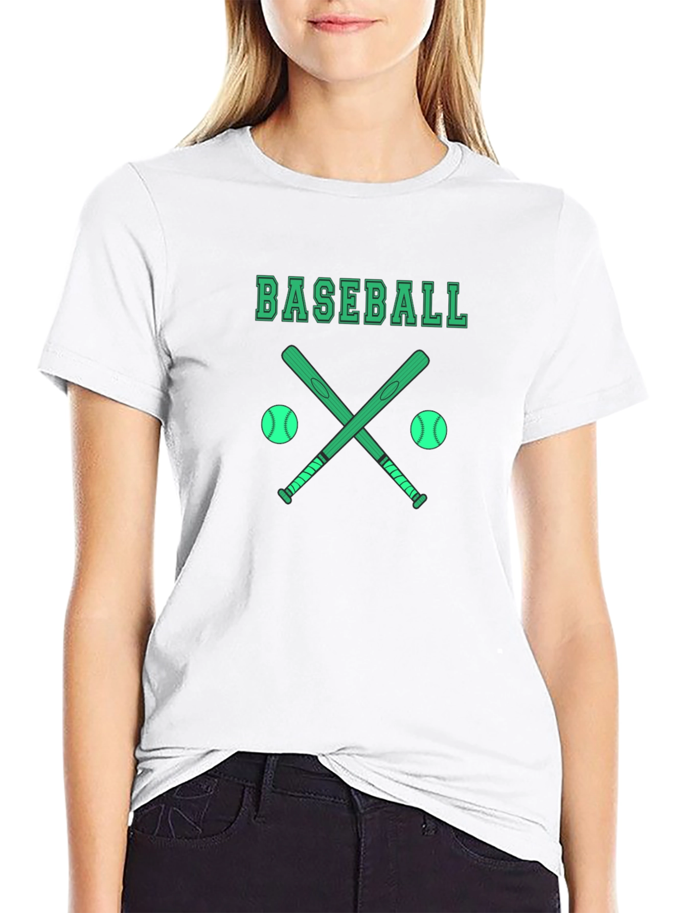 Baseball Graphic T-Shirt - Black Cotton Tee