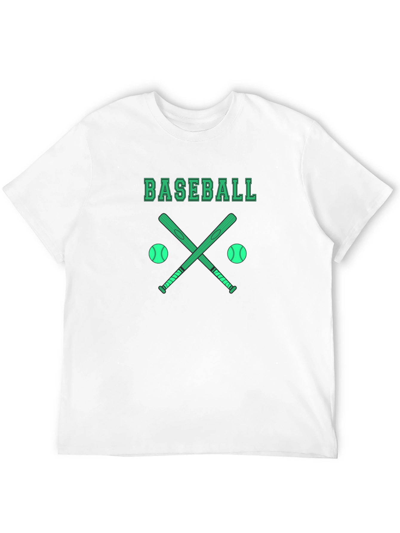 Baseball Graphic T-Shirt - Black Cotton Tee