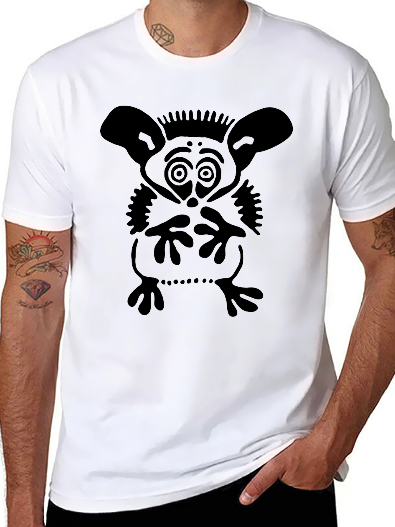 Unique Graphic Tee - Abstract Creature Design