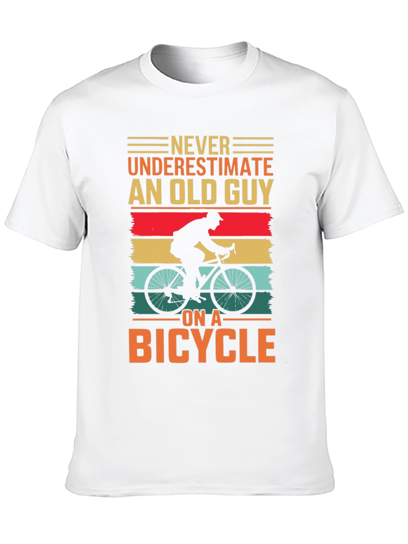 Old Guy on a Bicycle Graphic Tee