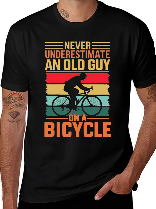 Old Guy on a Bicycle Graphic Tee