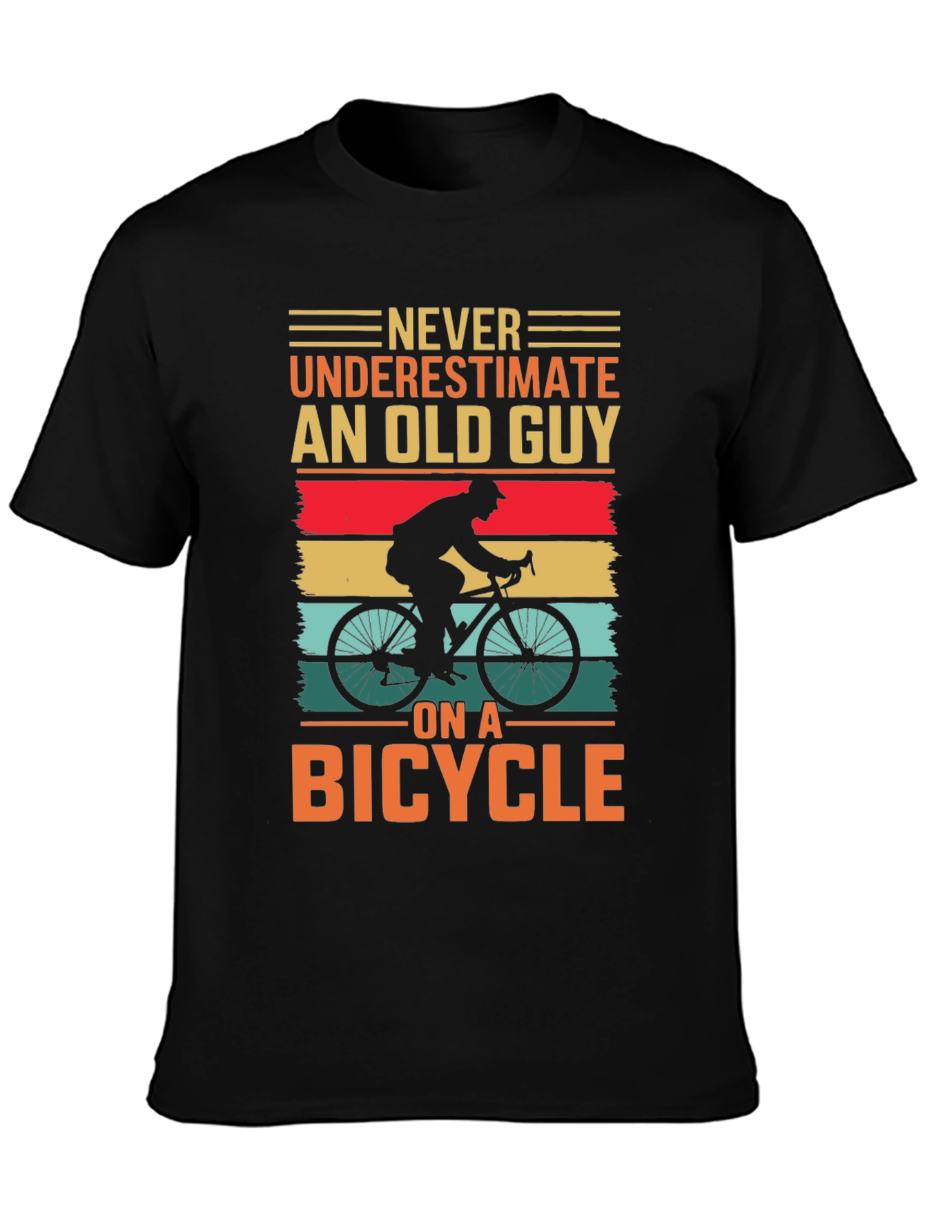 Old Guy on a Bicycle Graphic Tee