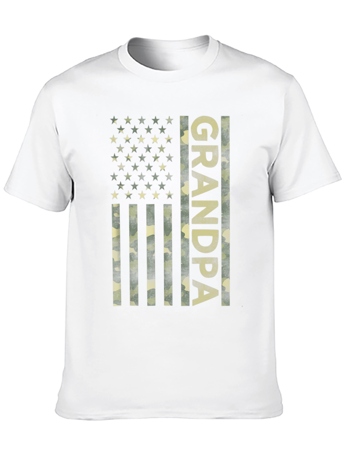 Grandpa Camo American Flag T-Shirt