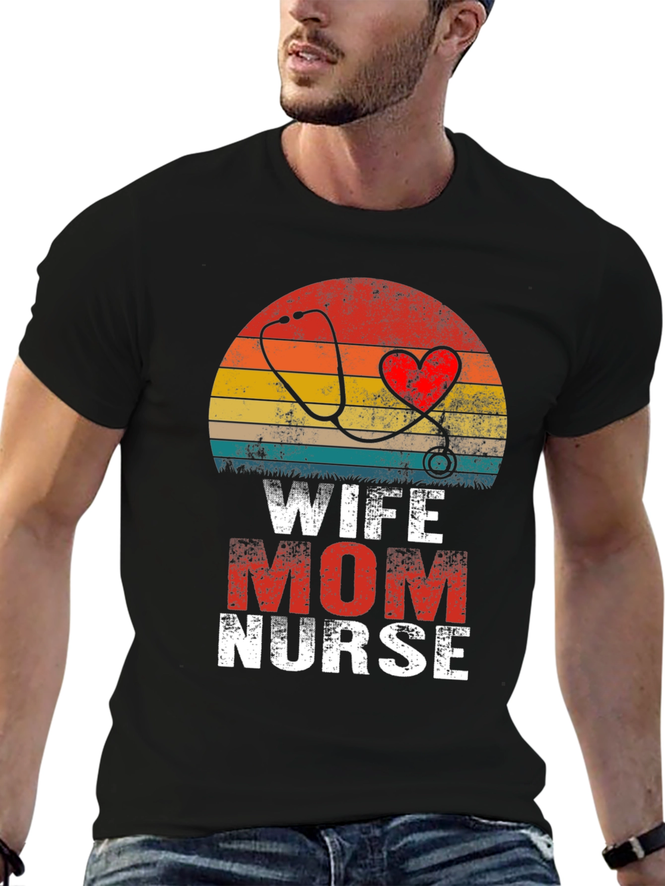 Wife Mom Nurse Graphic T-Shirt