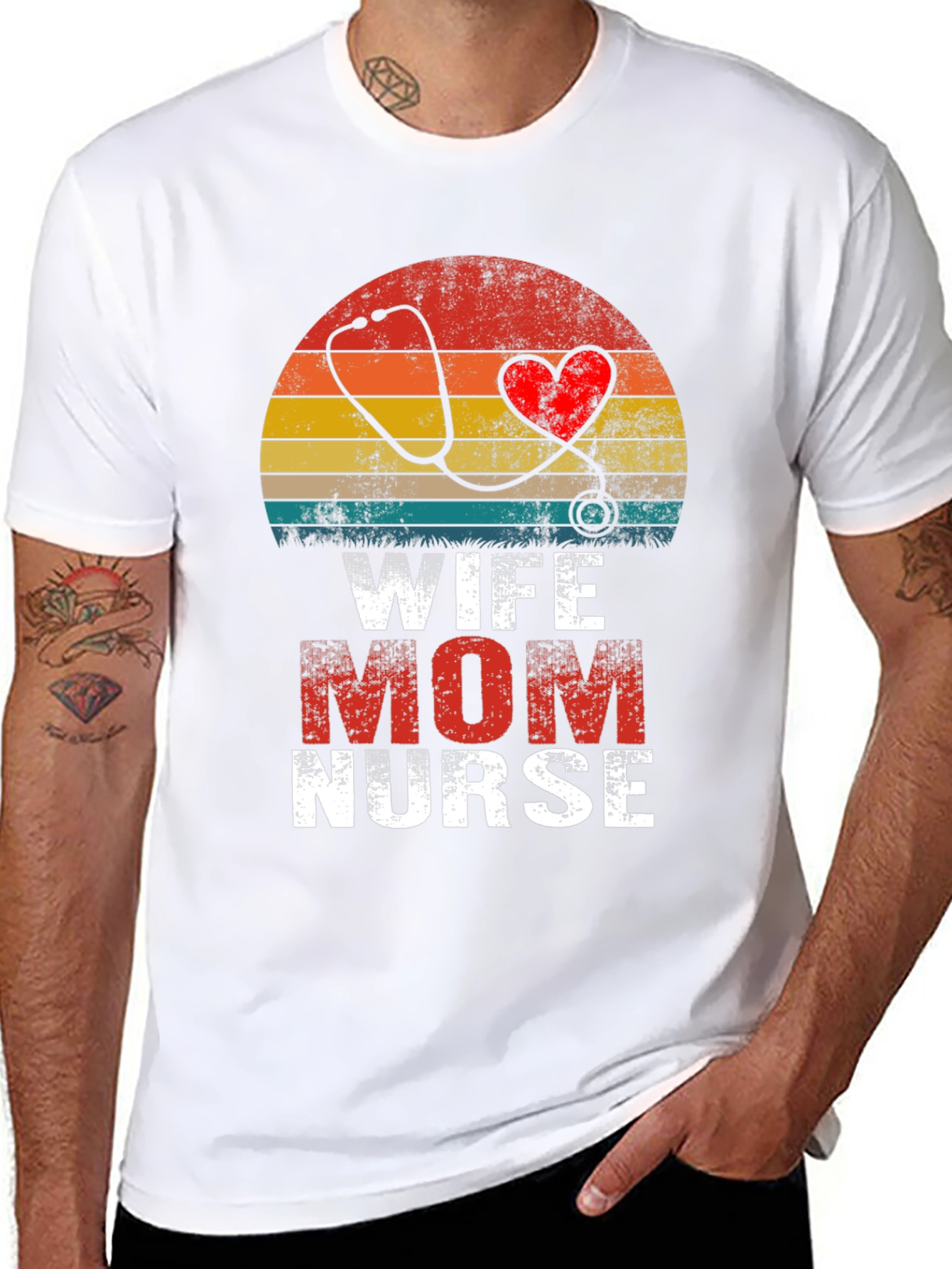 Wife Mom Nurse Graphic T-Shirt