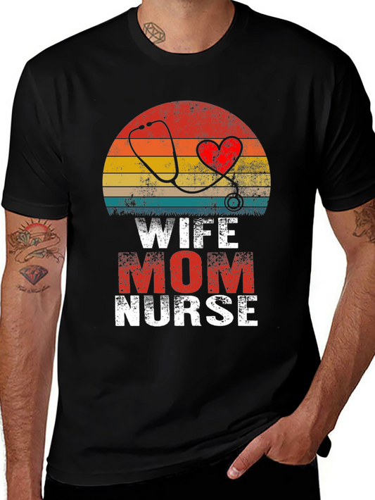 Wife Mom Nurse Graphic T-Shirt
